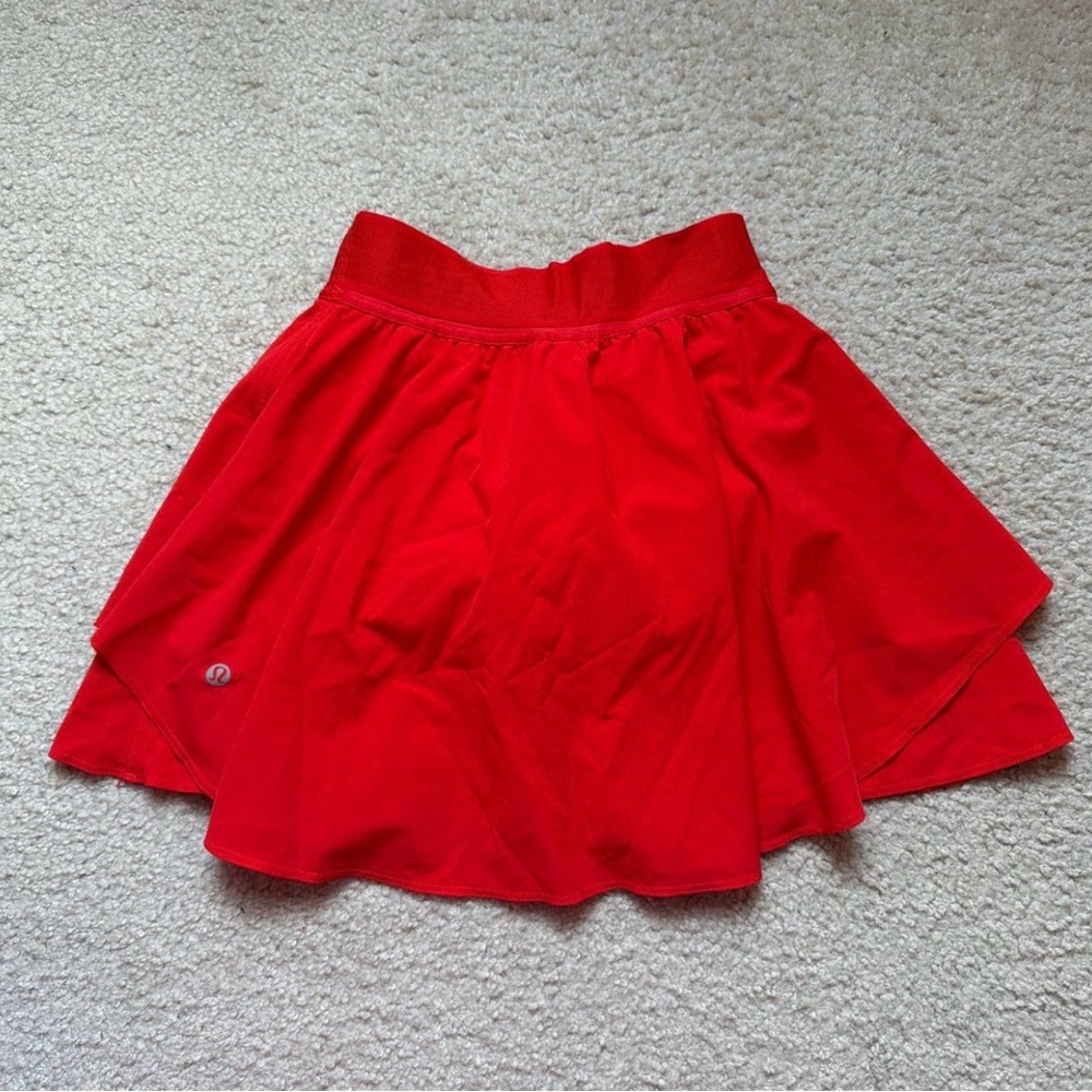 Red Women's Athletic Skirt - Picture 2 of 2